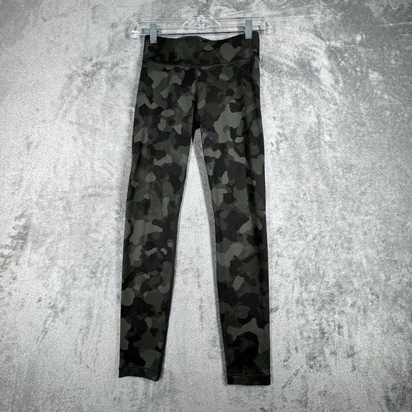 Athleta Girl Pants Girls Large Green‎ Camo Printed Chit Chat Tights Athleisure - Picture 2 of 11